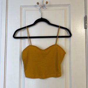 Mustard yellow crop top
